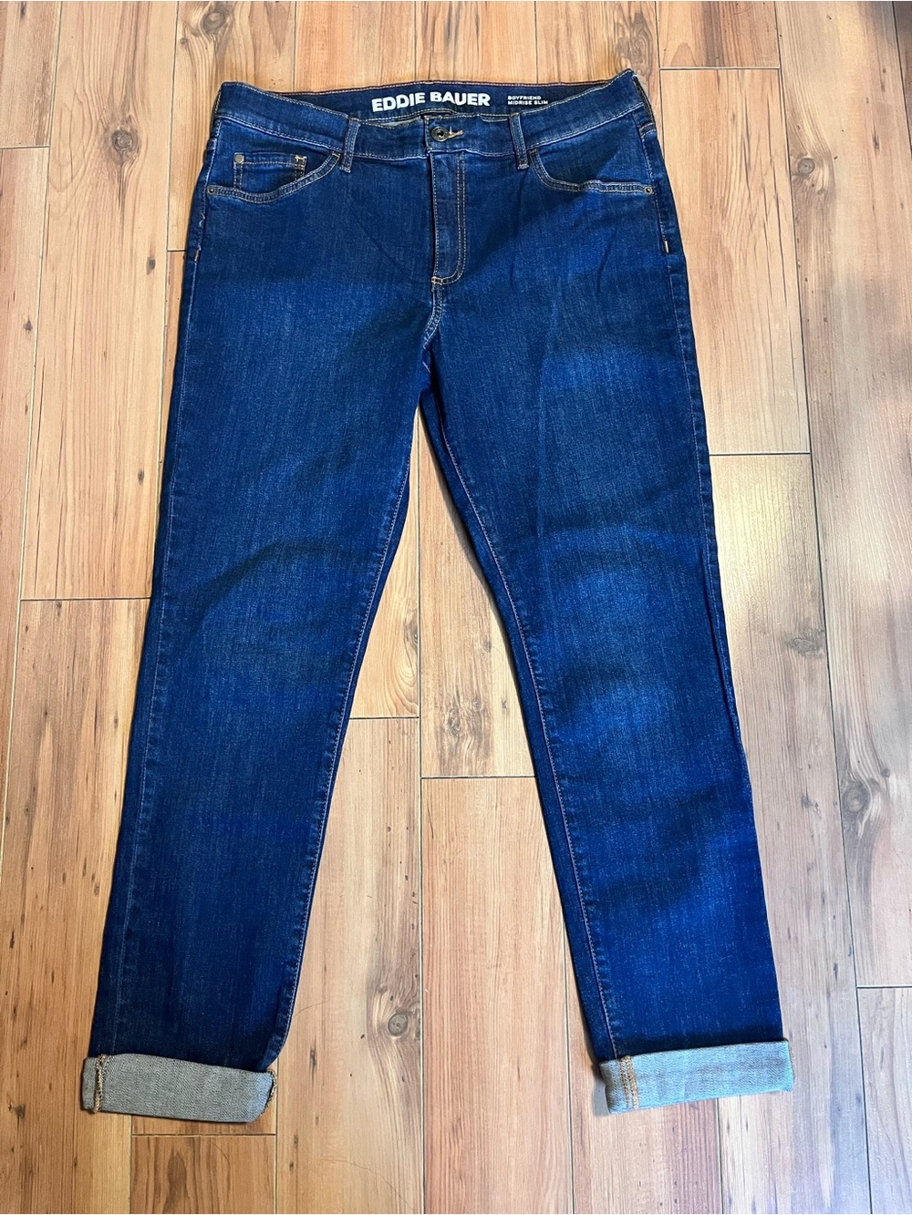 Eddie Bauer Indigo Blue Rolled Cuff Jeans